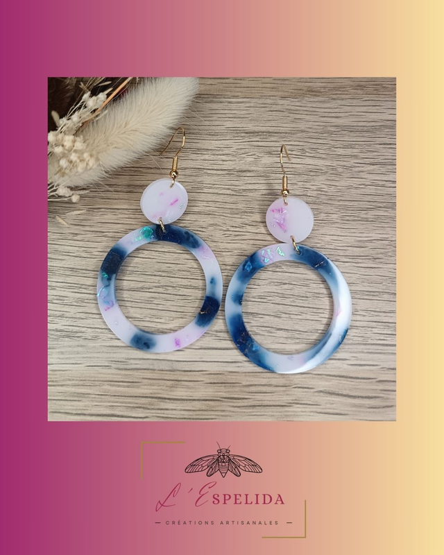 Anneaux bleus et blancs