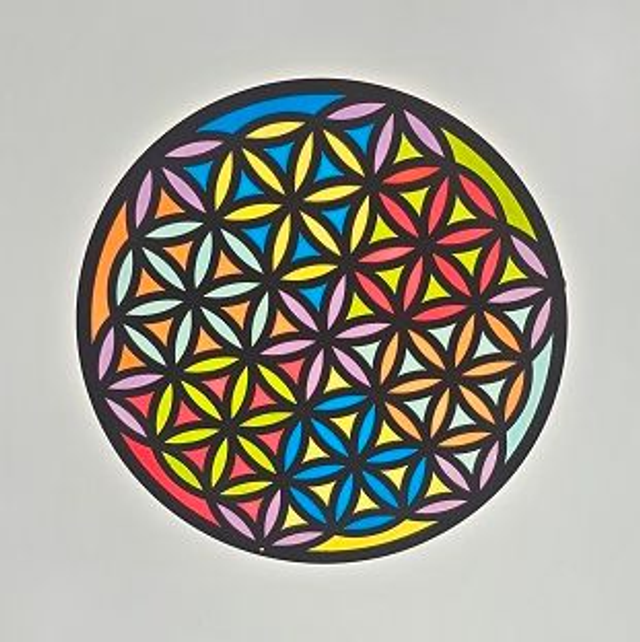 FLEUR DE VIE VITRAIL 30cm model 3