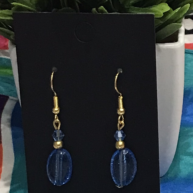 Blue Dangling Earrings- BLDE05