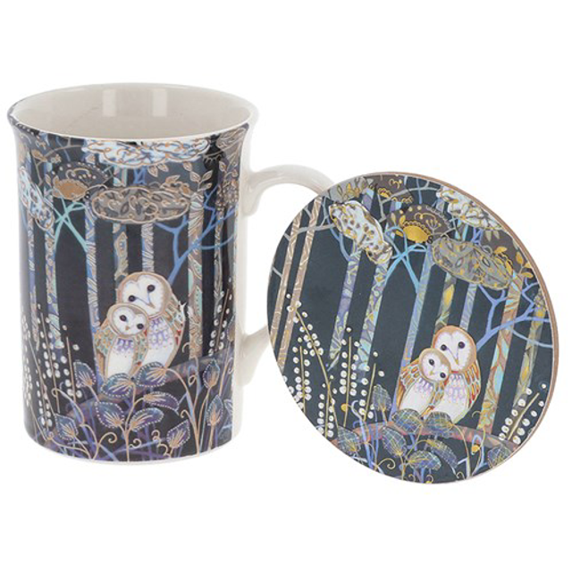Homeware Penny Gaj Mug and Coaster Owl (Matching Gift Bag Available) 