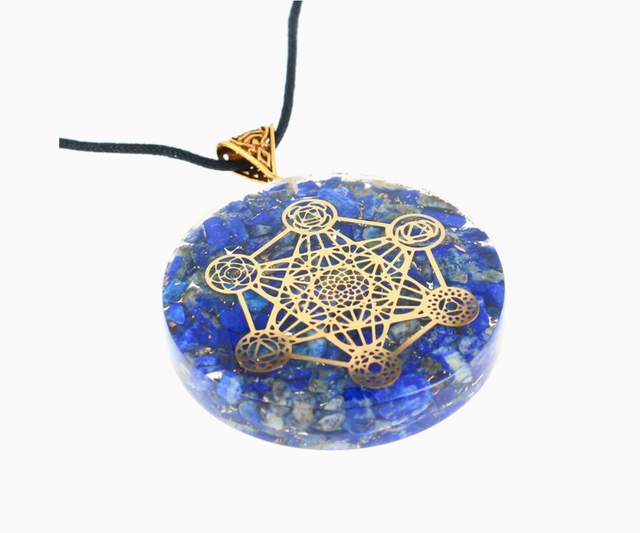 Orgonite en pendentif " Métatron " Lapis Lazuli