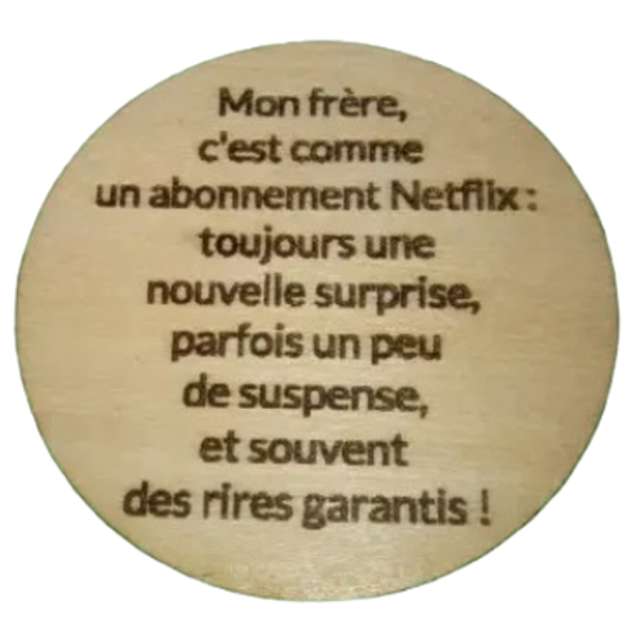 Aimant en Bois a Personnaliser