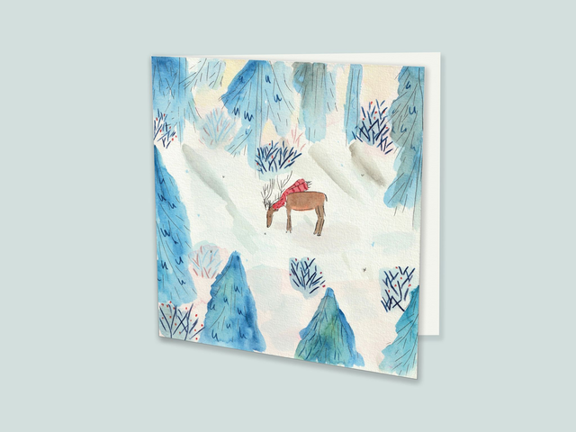 Carte de vœux forêt