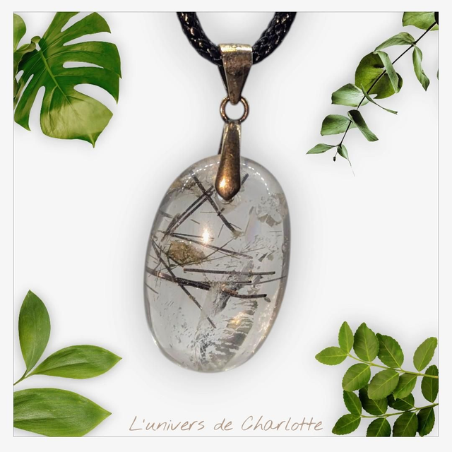 Pendentif "Quartz-Tourmaline" PN-040