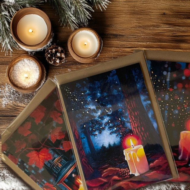 Set of 3 Fine Art Greetings Cards A5