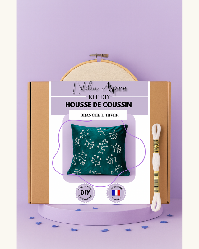 Kit DIY housse de coussin "Jardin d’Hiver"