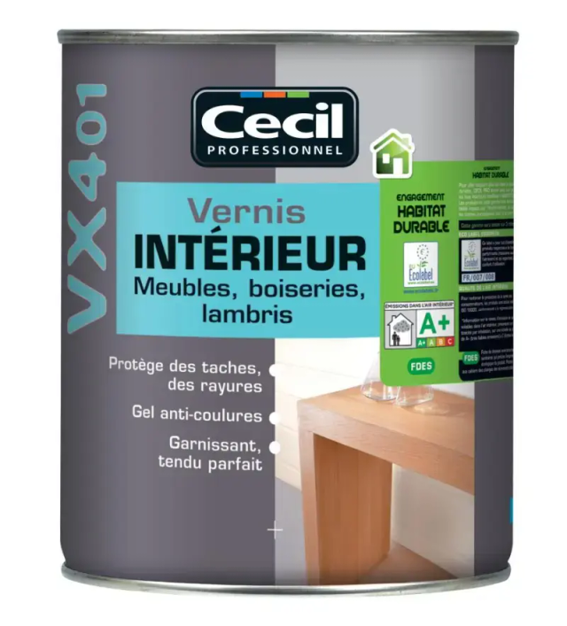 CECIL PRO VX401 Vernis meubles incolore 2,5 L