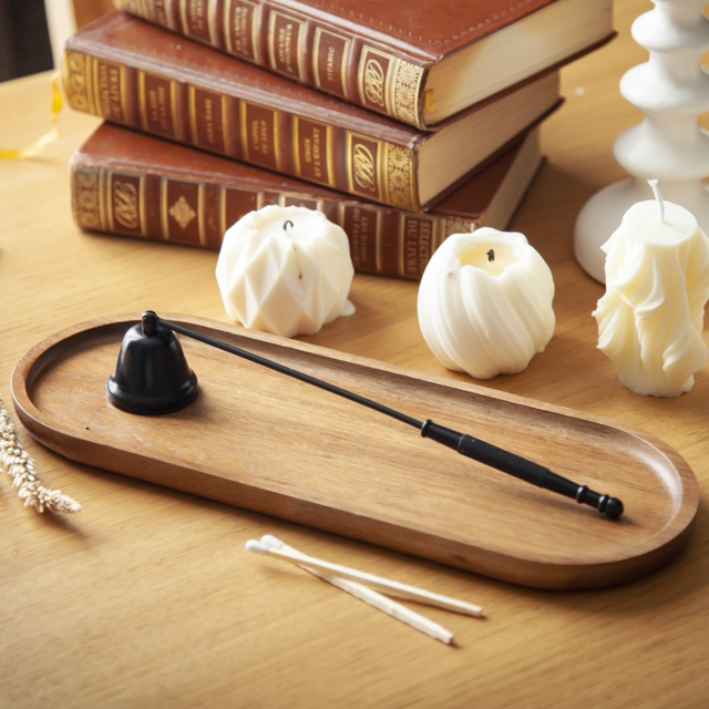 Plateau en bois d'acacia | décoration maison - plateau décoratif oval