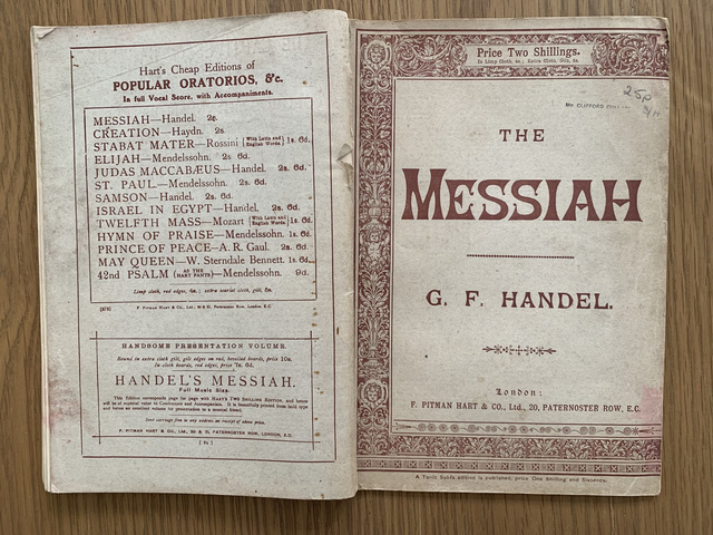 THE MESSIAH ORATORIO, by G.F. HANDEL