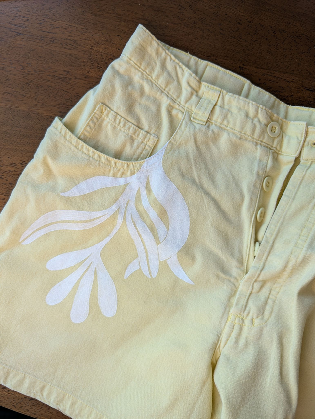 Short Lucchini Jaune peint - "Printemps"