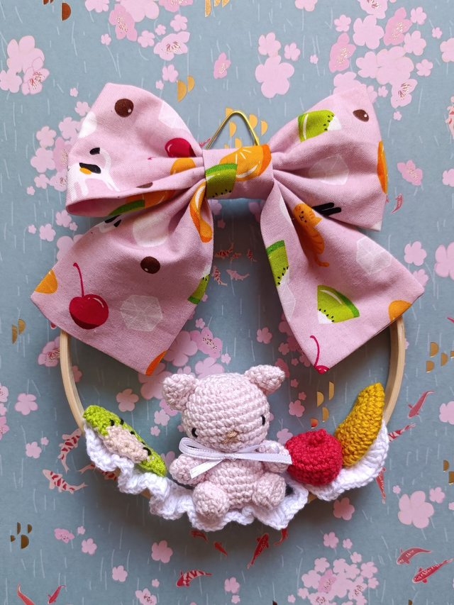 Dekoring "Katze mit Obst" 