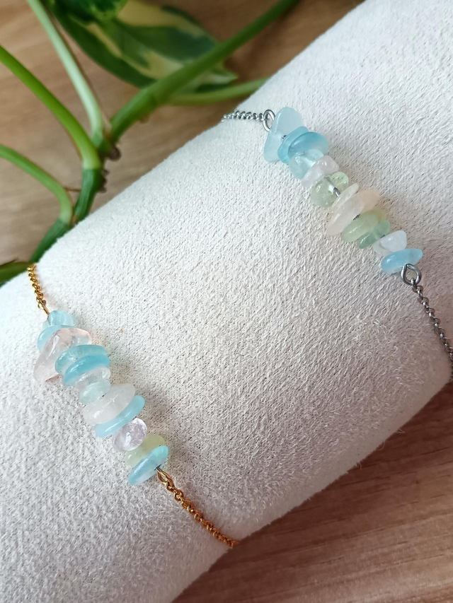 Bracelet Eclat subtil argenté (pierre au choix)