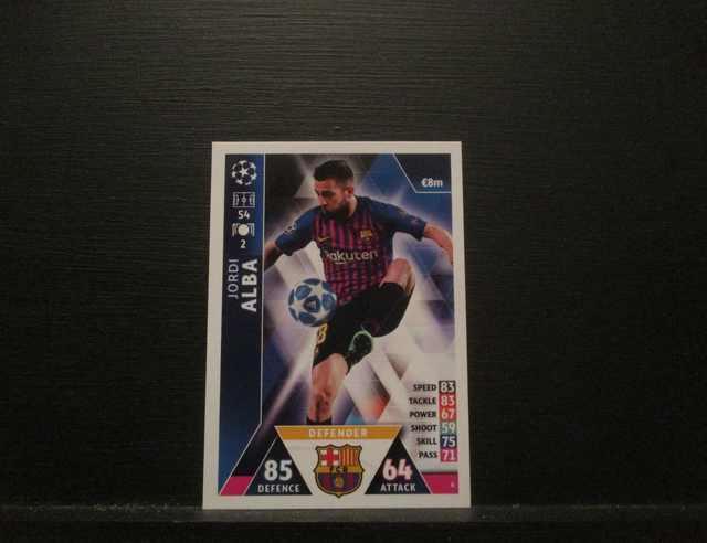 Jordi Alba - UEFA Champions League Match Attax 2018/19 Original Trading Card #6