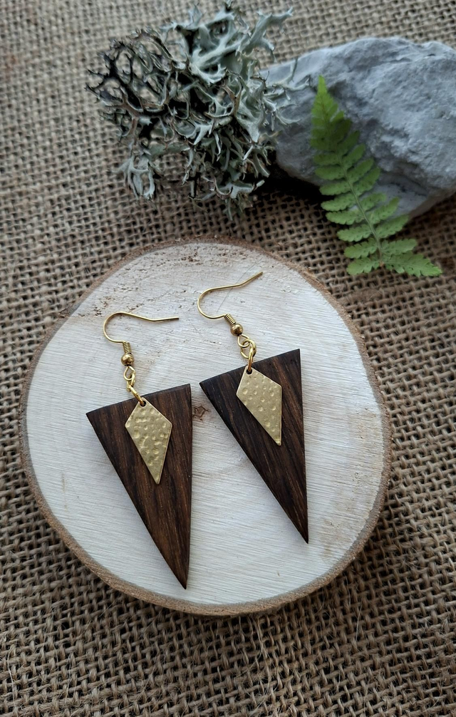 Holzohrringe schön & schlicht