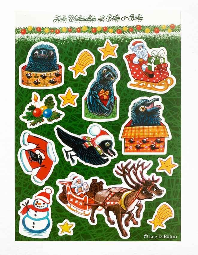 Stickersheet "Frohe Weihnachten - Rabenweihnacht" / "Merry Christmas - Raven Christmas"