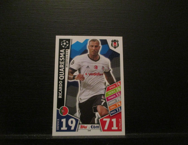 Richard Quaresma - UEFA Champions League Match Attax 2017/18 Original Trading Card #338