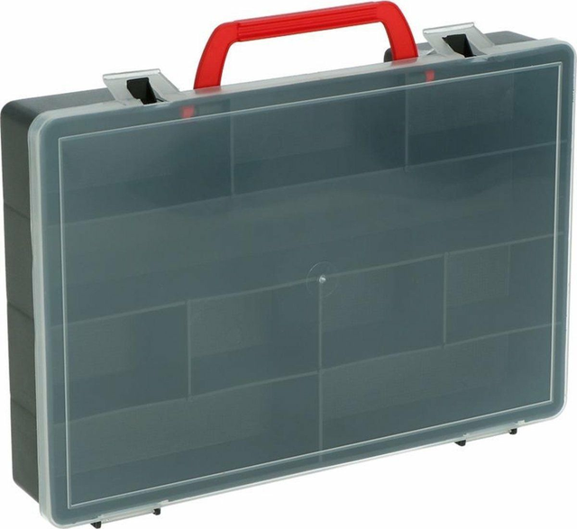 mallette de rangement. Dimensions hors tout (L x l x h) : 30 x 22 x 6 cm