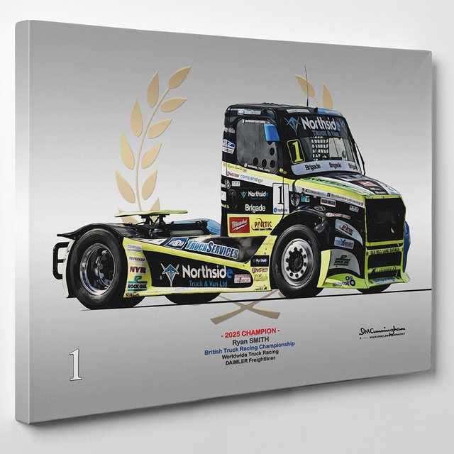 C251011 Ryan Smith #1 BTRC Champion 2025 DAIMLER FREIGHTLINER British Truck Racing Champioship