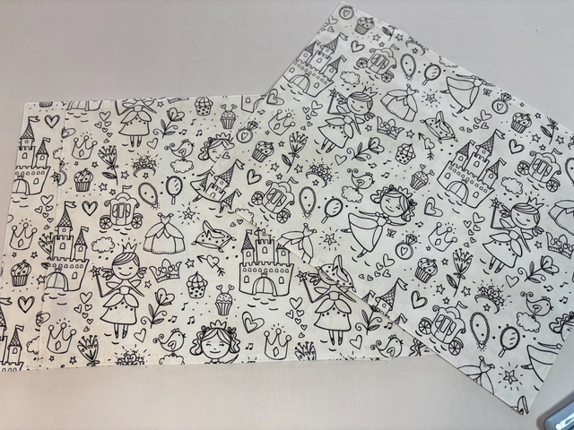 Set de table à colorier lavable