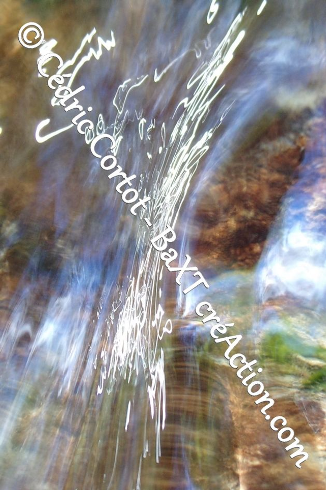 Impression sur alu dibond - Reflets et cours d'Eau (ref 100_2035)