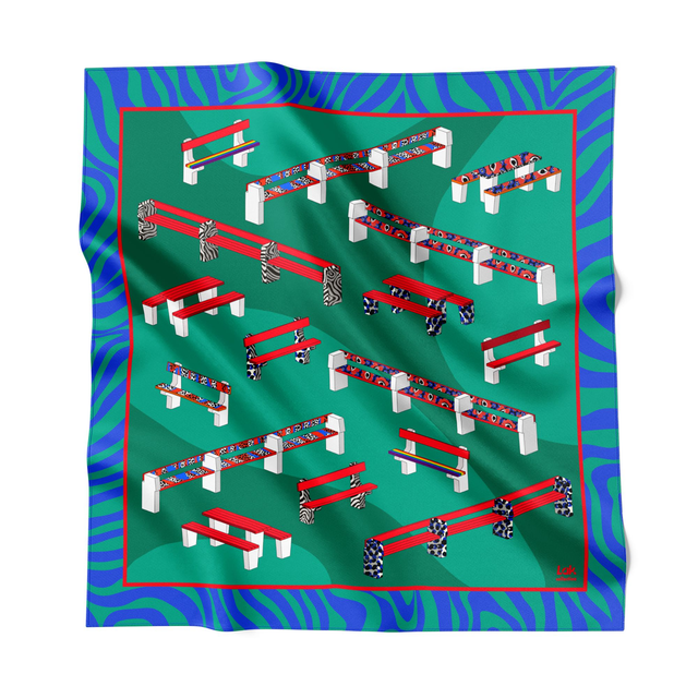 PANEL Bench Green / Zöld Pad