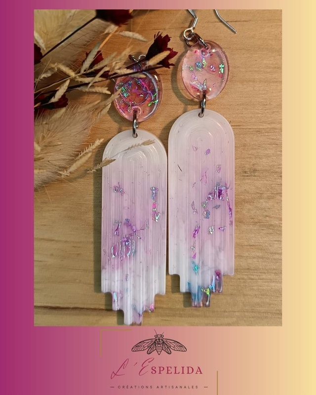 Gatsby blanches à grosses paillettes 