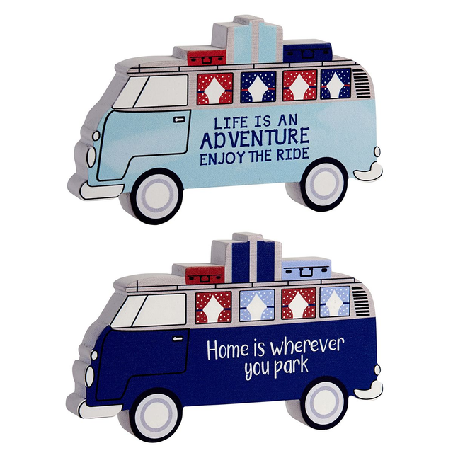 Campervan Block Sign - Life Is An Adventure