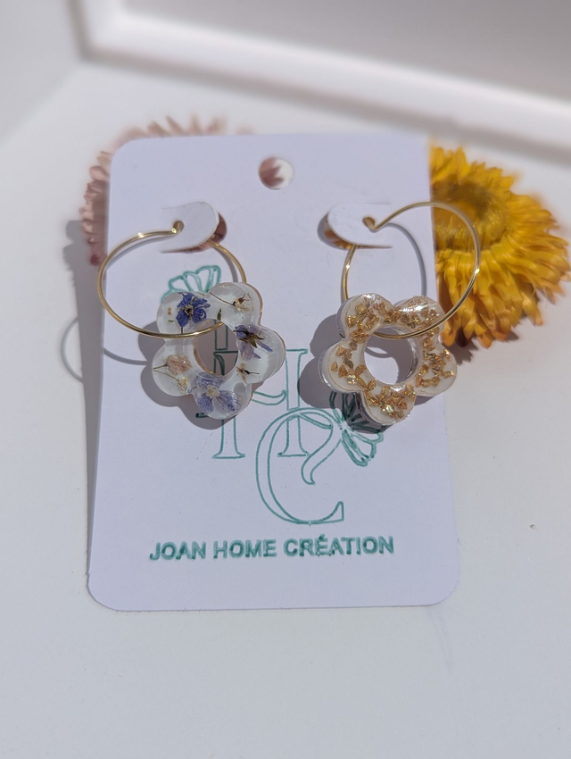 Pampille fleurs réversible