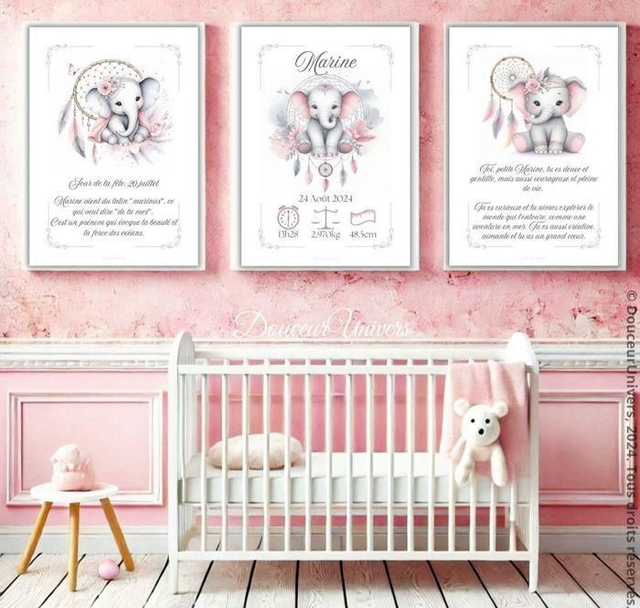📚 Papeterie - Affiches personnalisées Éléphant 