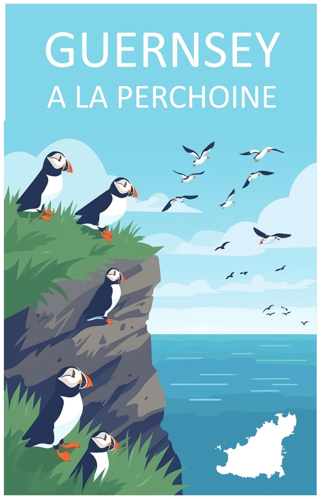 002 TEA TOWEL - PUFFIN A LA PERCHOINE