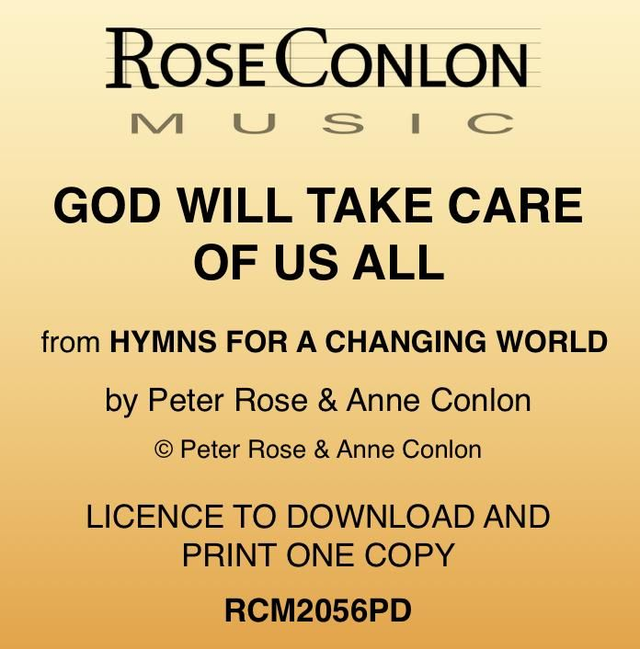 GOD WILL TAKE CARE OF US ALL  PDF (Piano/Vocal)