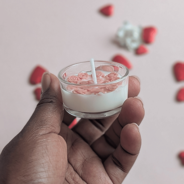 🕯️ Bougie chauffe-plat rose 16g – Jasmin