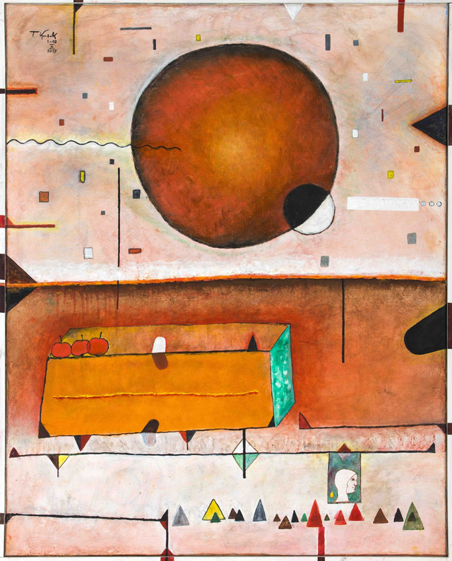 Obraz III, 83x67 tempera olej płótno 2015