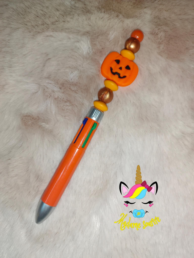 Stylo 4 couleurs Citrouille
