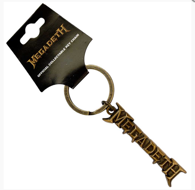 MEGADETH KEYCHAIN: GOLD LOGO V2