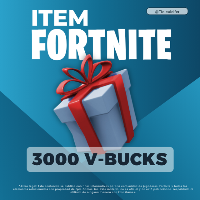 Item 3000 V-Bucks método regalo