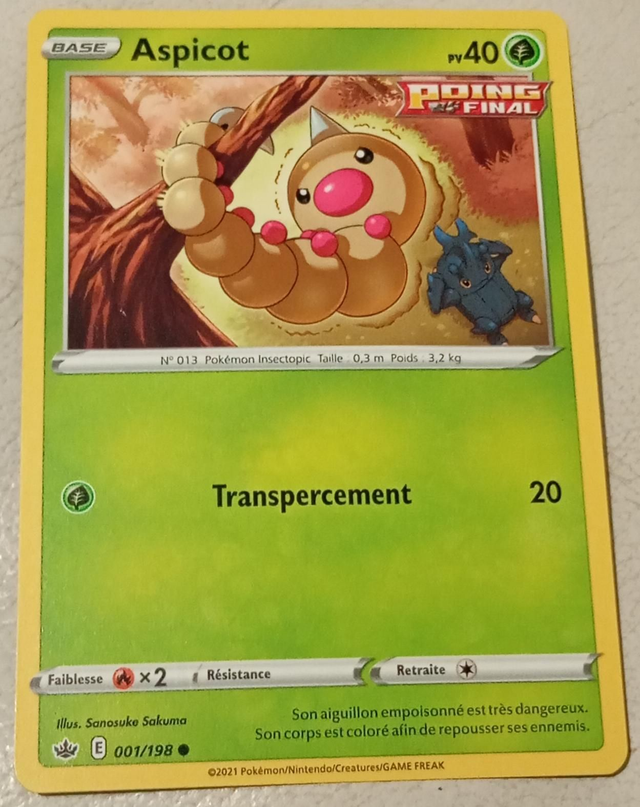 Carte pokémon Aspicot