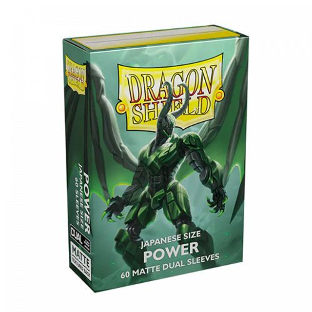 Dragon Shield - Dual Matte Japanese Size Sleeves 60pk - Limited Edition Metallic Power Green
