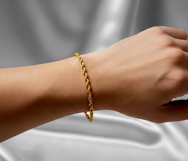 Pulseira Élégance Dorée - Aço Inoxidável Dourado