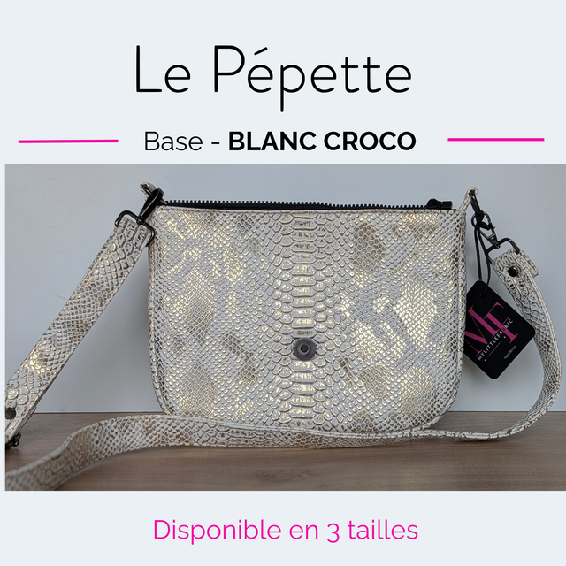 Base Croco blanc doré