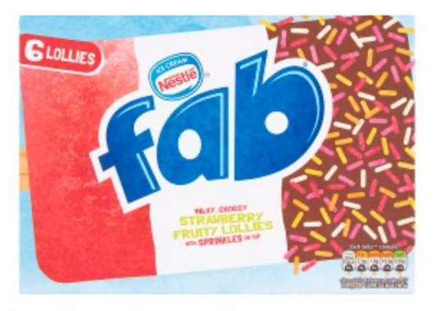 Fab Strawberry Ice Lollie