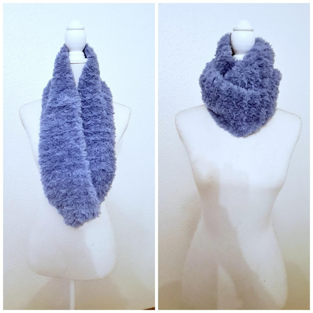 Echarpe circulaire Bleu 