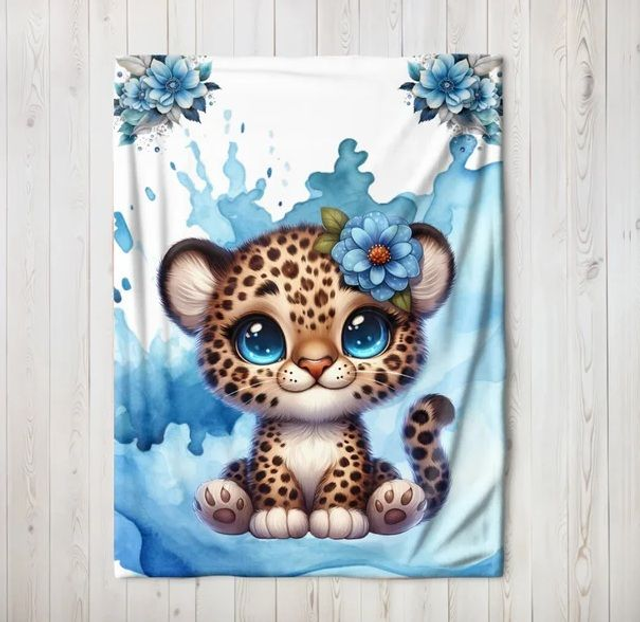 Couverture personnalisé léopard