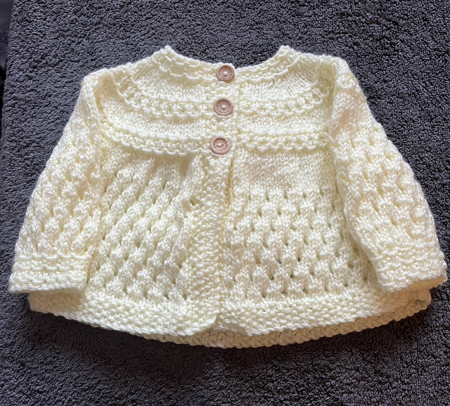 Lemon matinee cardigan 3-6months