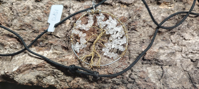 Pendentif arbre de vie quartz 