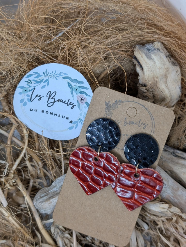 Boucles d&#039;oreilles Coeur ❤️  terracotta c2039