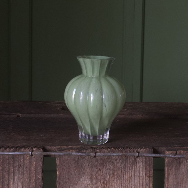 Ribbed Glass Bud Vase