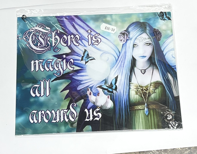 Anne Stokes Metal Hanging Sign - Mystic Aura