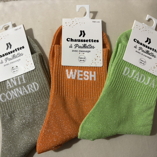 Chaussette à paillettes lot 27