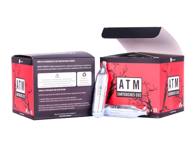 ATM Lot de 50 cartouches CO2 (12g)